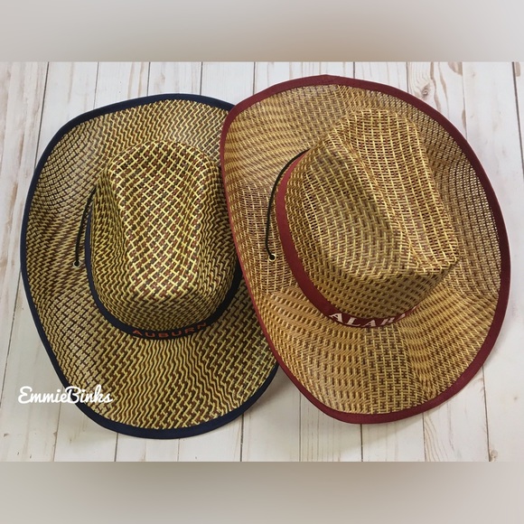 New Unisex Auburn University Paper Straw Cowboy Hat ~ War Eagle Cowgirl AU Hat - Picture 7 of 9